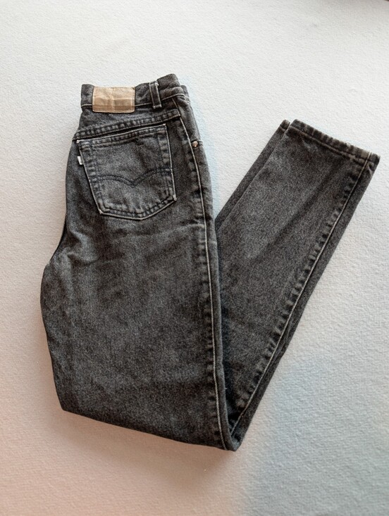 Levi's Denim - Rare 1980s Vintage Levi's 900 Series Women's Black Denim Jeans Tapered High Rise